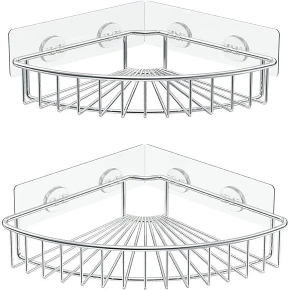2-Pack Corner Shower Caddy, SUS304 Stainless Steel, Wall Mounted